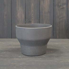 Earthy Anthracite Bamboo Minimalist Pot (15cm) detail page